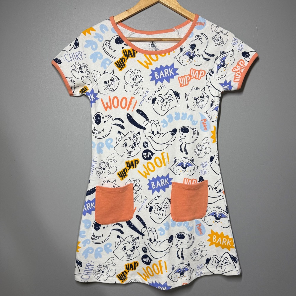 Disney Dress Girl Large Critter Collection Dog Print Cartoon Characters Organic